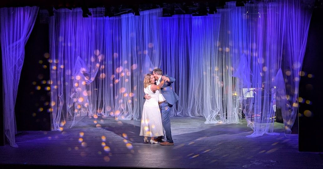 Cathy (Cassidy Donovan) and Jamie (Levi Burrows) at their wedding.